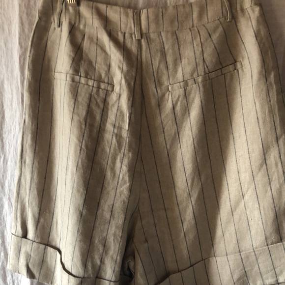 NWT MOD REF womens linen like walking shorts pinstripe detail size S - Picture 9 of 10